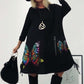 🎉Hot Sale🎉Women's Loose Butterfly Print Round Neck Dress