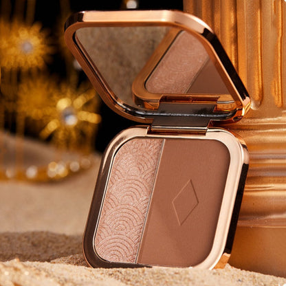 Two Tone Highlighter Contour Powder Palette