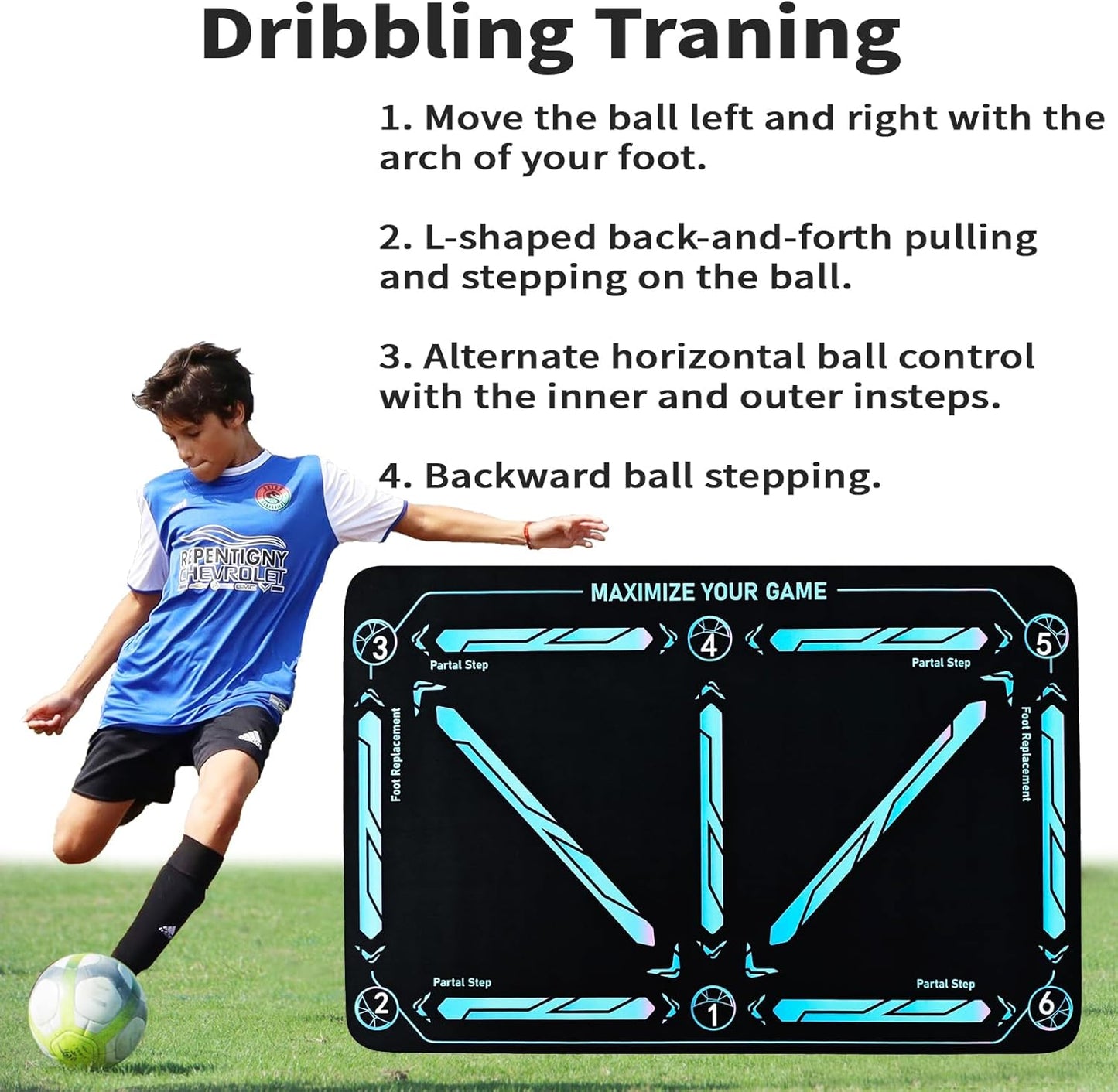 🔥 Last Day of Promotion: 50% OFF - ⚽ Soccer Training Mat for all levels, non-slip and silent