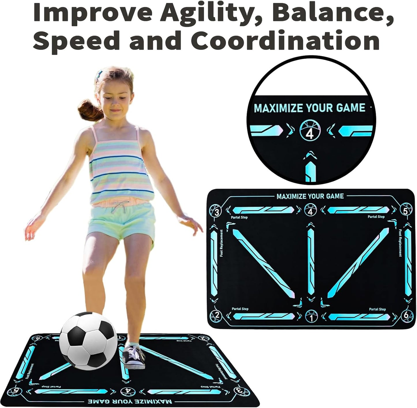🔥 Last Day of Promotion: 50% OFF - ⚽ Soccer Training Mat for all levels, non-slip and silent