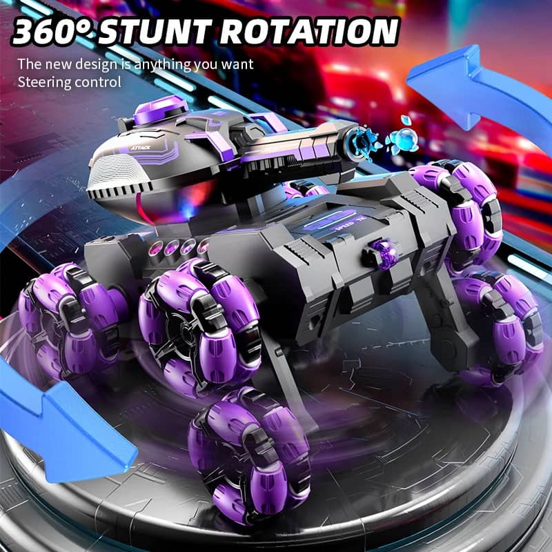 💥Remote Control Six-Wheel Tank - Transformable for Battle🏎️