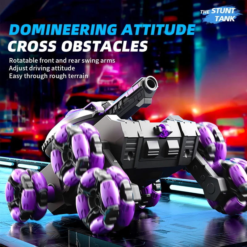 💥Remote Control Six-Wheel Tank - Transformable for Battle
