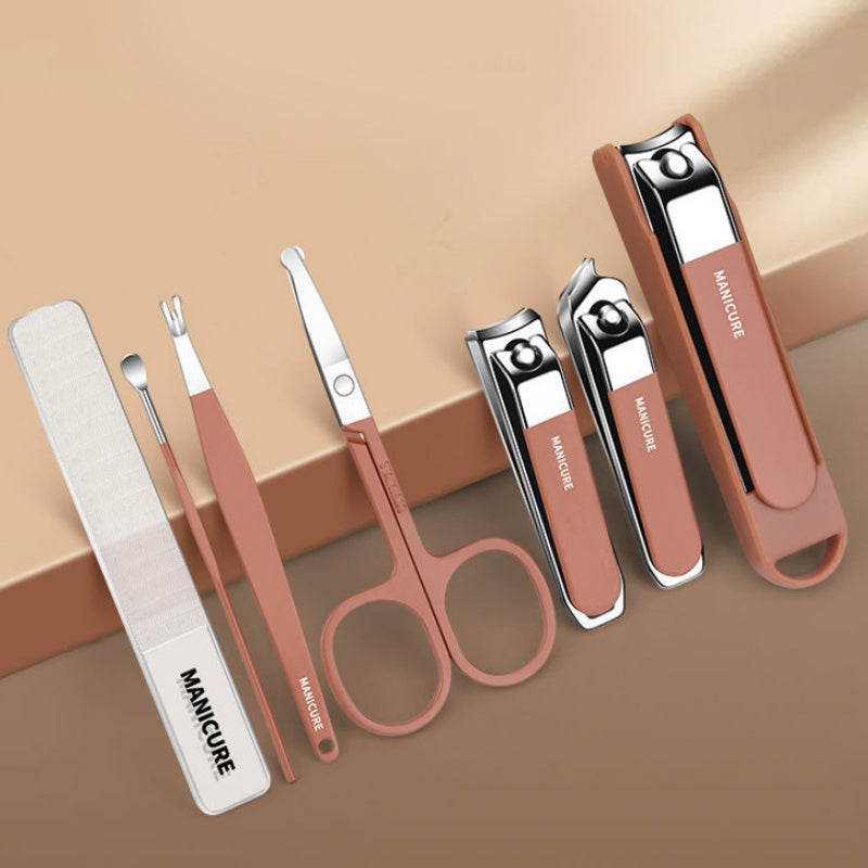 🔥Hot Sale 50% OFF🔥Splash-Proof Portable 7-PCS Nail Clipper Manicure Set