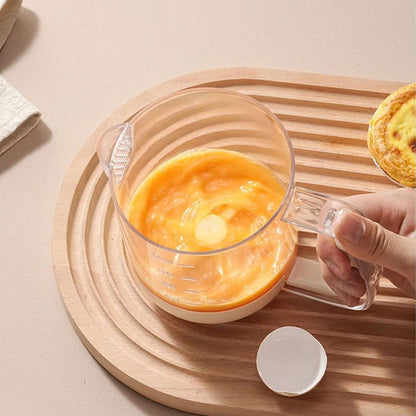 Multifunctional Hand-Pressed Egg Stirring Cup with Measuring Scale