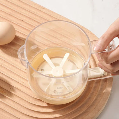 Multifunctional Hand-Pressed Egg Stirring Cup with Measuring Scale