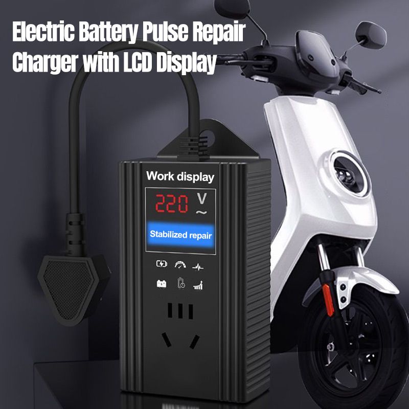 Electric Battery Pulse Repair Charger with LCD Display