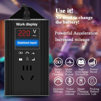 Electric Battery Pulse Repair Charger with LCD Display