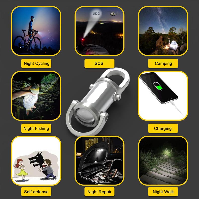 🔥Hot Sale 55% OFF🔥1200LM Super Bright Mini Keychain Flashlight Waterproof