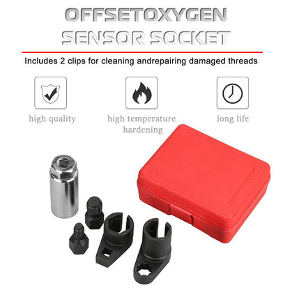 Automotive O2 Sensor Offset Socket & Thread Chaser 5 PCS Set