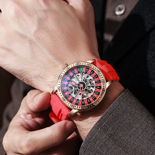 🔥Hot Sale🔥 Men's Roulette Watch - Unique Design🕰️Stylish Casino Flair, Show Your Personality!