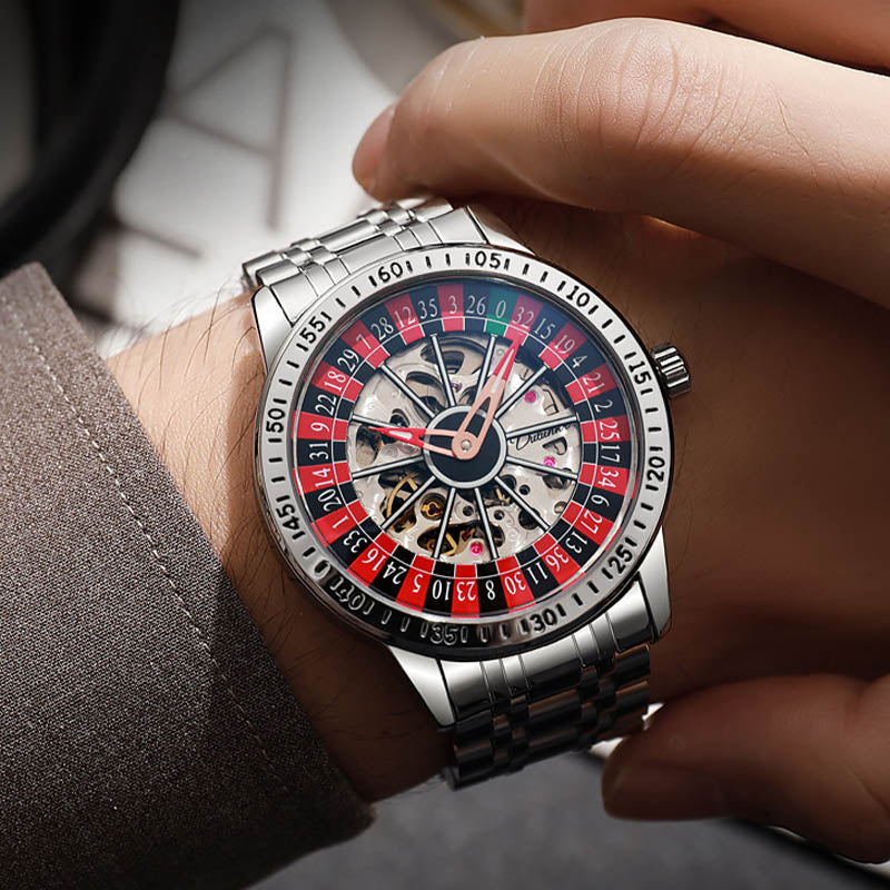 🔥Hot Sale🔥 Men's Roulette Watch - Unique Design🕰️Stylish Casino Flair, Show Your Personality!