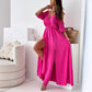 💖👗Limited Sale 40% OFF🌹 Women’s Elegant Sexy V Neck Side Slit Dress - Show Off Your Charming Curves, Radiate Elegance!