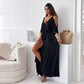 💖👗Limited Sale 40% OFF🌹 Women’s Elegant Sexy V Neck Side Slit Dress - Show Off Your Charming Curves, Radiate Elegance!