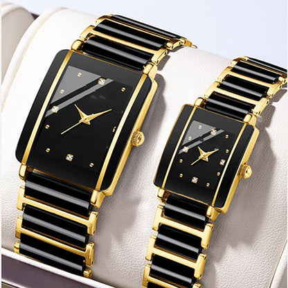 Fashion Ceramic Square Quartz Watch