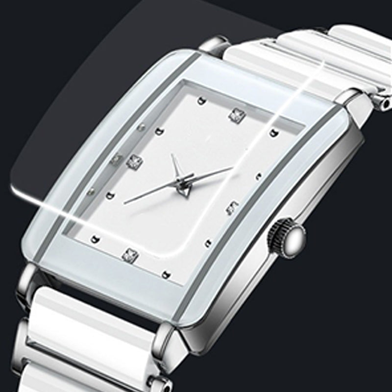 Fashion Ceramic Square Quartz Watch