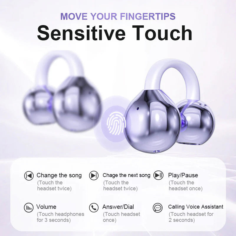 🎶🎧Ear Clip Bluetooth Headphones🎧Wireless Freedom, Music on the Go