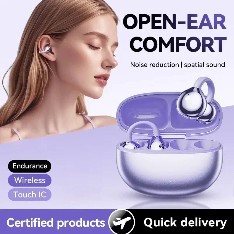 🎶🎧Ear Clip Bluetooth Headphones🎧Wireless Freedom, Music on the Go