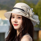 👒2025 Summer Essentials🙋‍♀️Elegant Wide Brim Flower UV Protective Hat