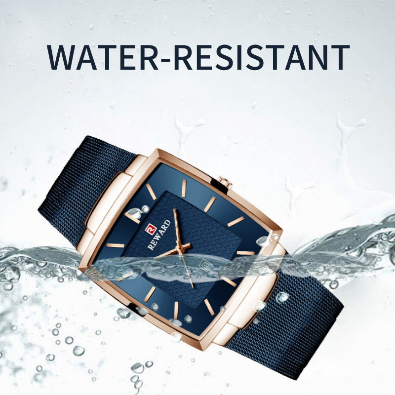 🔥Men’s Ultra-thin Square Mesh Belt Quartz Watch