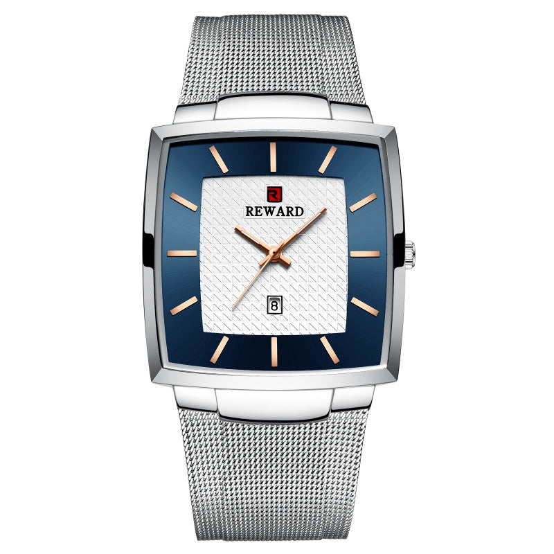 🔥Men’s Ultra-thin Square Mesh Belt Quartz Watch