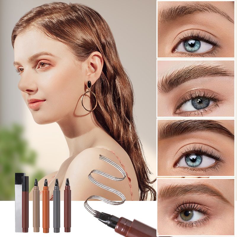 💄✨Waterproof 4-in-1 Beard & Eyebrow Pen - Lasting & Smudge-Free