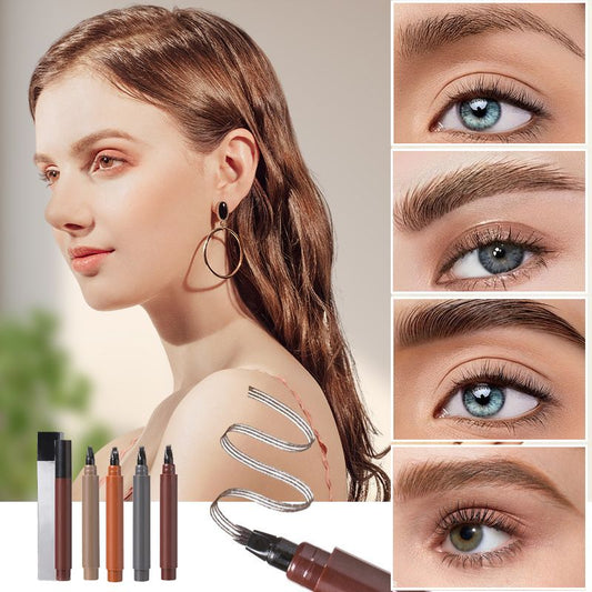 💄✨Waterproof 4-in-1 Beard & Eyebrow Pen - Lasting & Smudge-Free