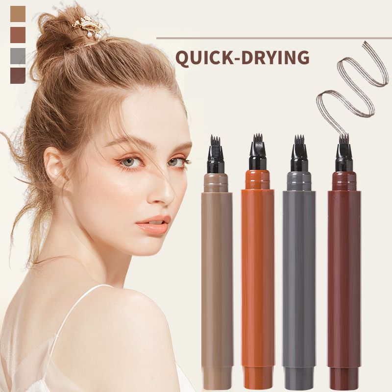 💄✨Waterproof 4-in-1 Beard & Eyebrow Pen - Lasting & Smudge-Free