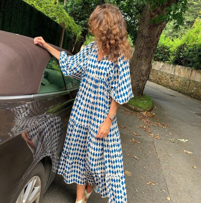 🎊Big price reduction🎊2025 Popular Women's Elegant Puff Sleeve Floral Boho Maxi Dress