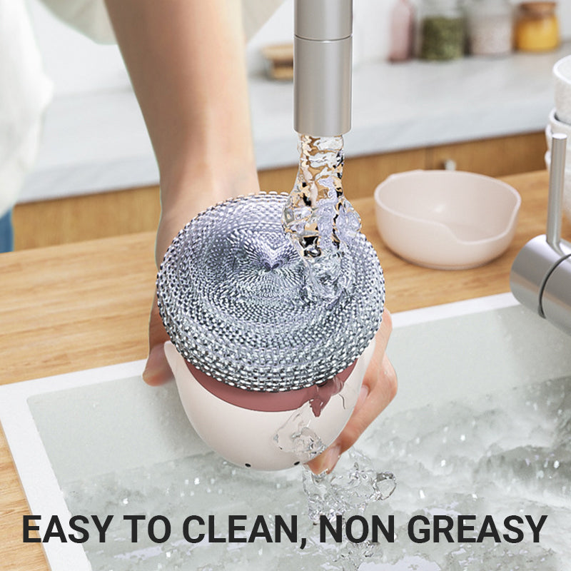 🧼BUY 3 GET 2 FREE🎁Cute Steel Scrubber with Detergent Dispenser🛒 BUY 3 GET 2 FREE Scrub & Dispense  Make Cleaning Fun & Easy