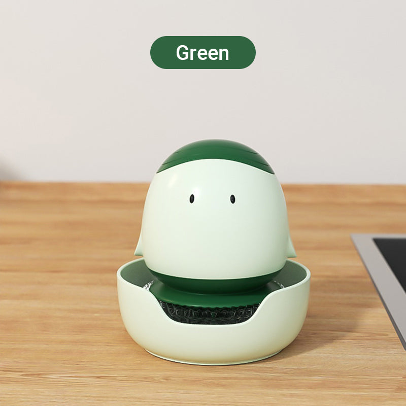 🧼BUY 3 GET 2 FREE🎁Cute Steel Scrubber with Detergent Dispenser🛒 BUY 3 GET 2 FREE Scrub & Dispense  Make Cleaning Fun & Easy