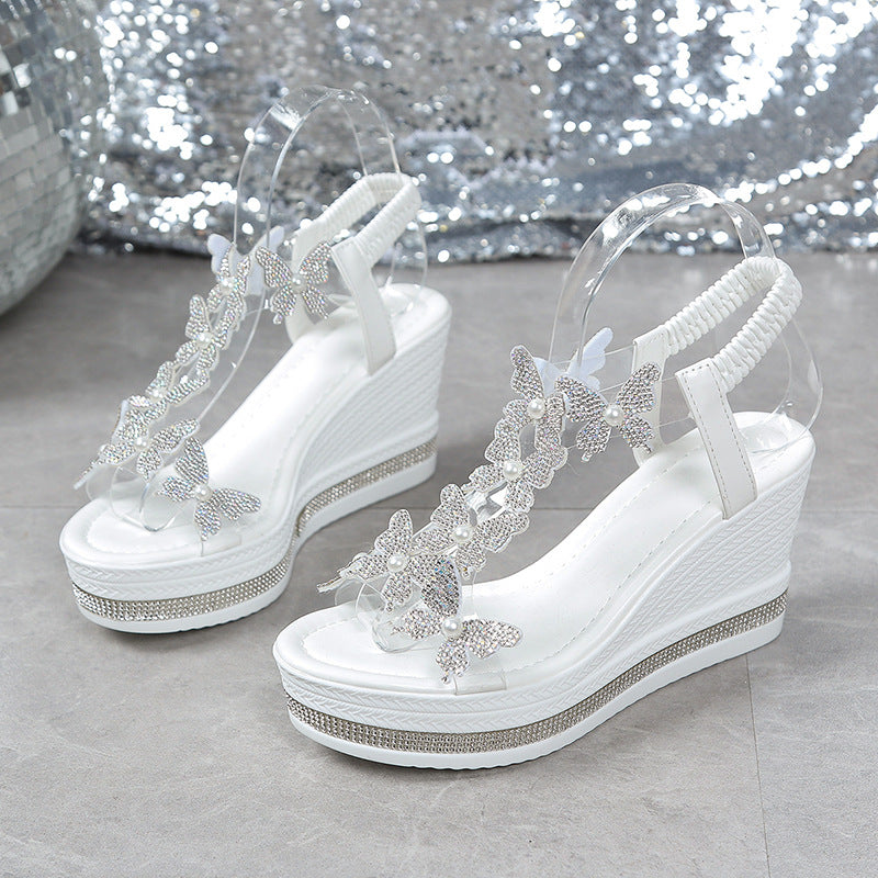 🌸2025 Spring Specials👡Glitter Butterfly Embellished Open Toe Sandals