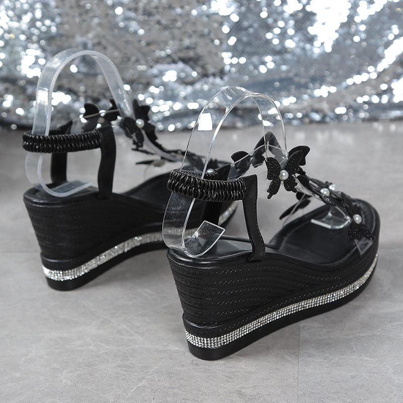 🌸2025 Spring Specials👡Glitter Butterfly Embellished Open Toe Sandals