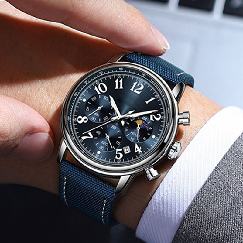 ⌚🌟Men's Fashion Waterproof Luminous Quartz Watch✨ Trendy Design, Accurate Timekeeping, Brilliance in the Dark!