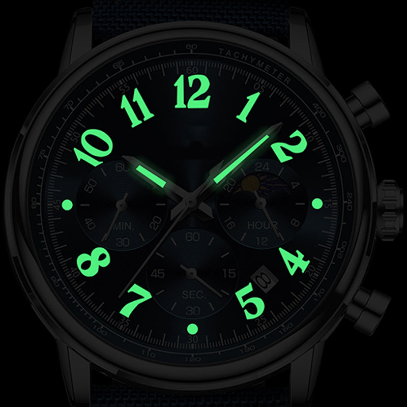 ⌚🌟Men's Fashion Waterproof Luminous Quartz Watch✨ Trendy Design, Accurate Timekeeping, Brilliance in the Dark!