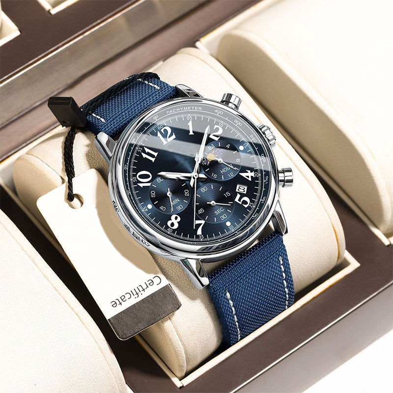⌚🌟Men's Fashion Waterproof Luminous Quartz Watch✨ Trendy Design, Accurate Timekeeping, Brilliance in the Dark!