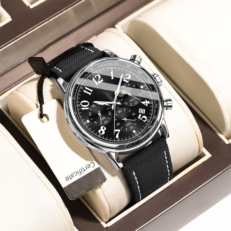 ⌚🌟Men's Fashion Waterproof Luminous Quartz Watch✨ Trendy Design, Accurate Timekeeping, Brilliance in the Dark!