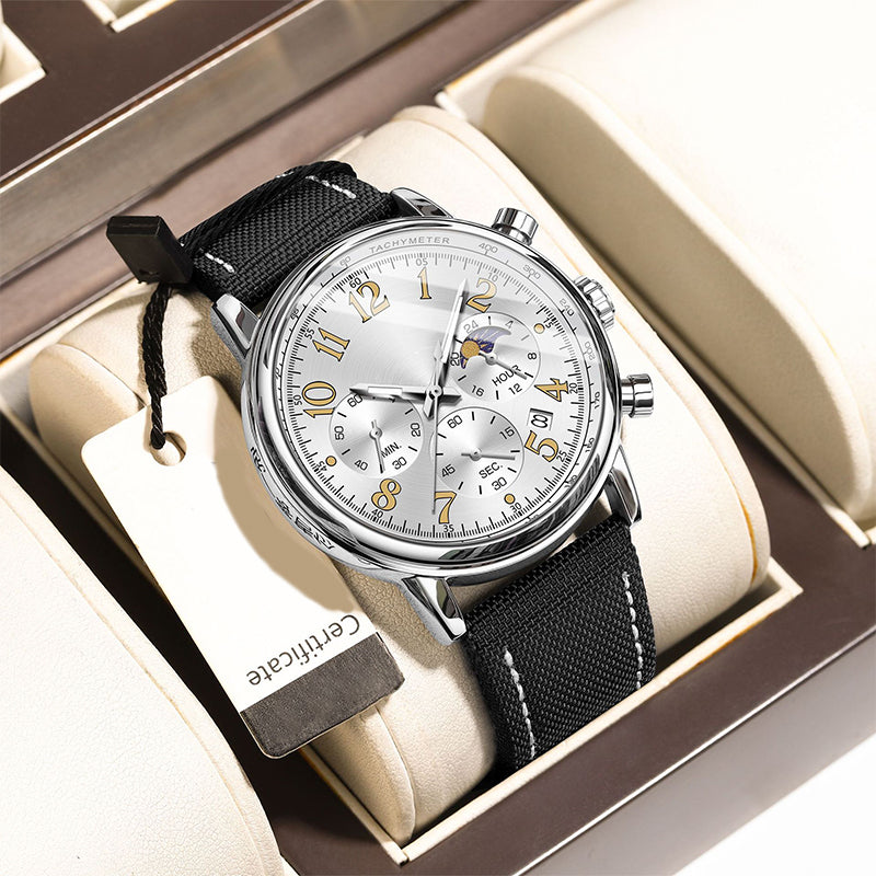 ⌚🌟Men's Fashion Waterproof Luminous Quartz Watch✨ Trendy Design, Accurate Timekeeping, Brilliance in the Dark!