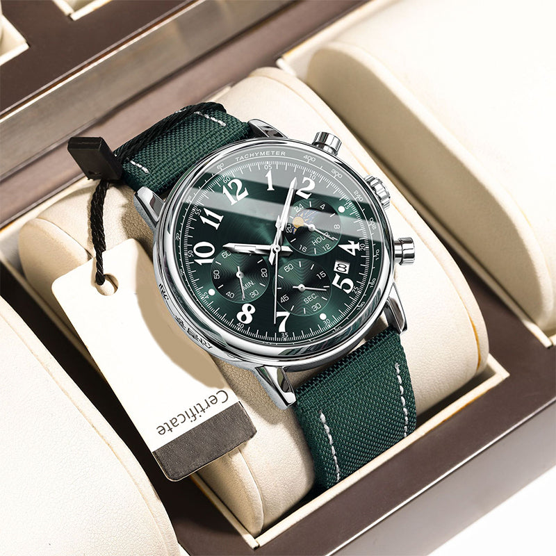 ⌚🌟Men's Fashion Waterproof Luminous Quartz Watch✨ Trendy Design, Accurate Timekeeping, Brilliance in the Dark!