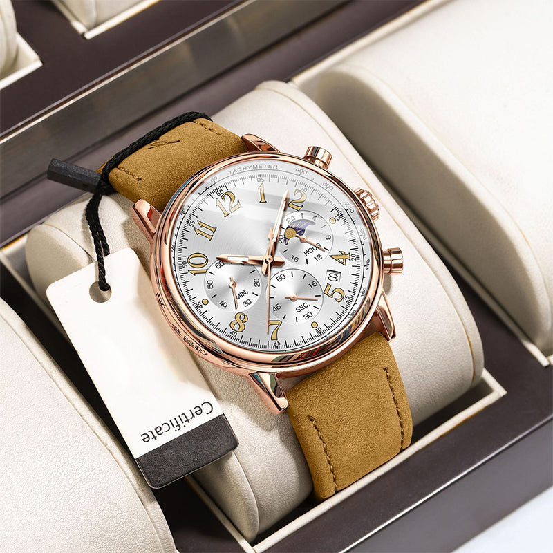 ⌚🌟Men's Fashion Waterproof Luminous Quartz Watch✨ Trendy Design, Accurate Timekeeping, Brilliance in the Dark!