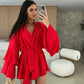 👗2025 Spring Hot Sale 50% OFF😍Women's Solid Color Loose Mini Dress