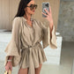 👗2025 Spring Hot Sale 50% OFF😍Women's Solid Color Loose Mini Dress