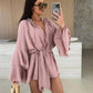 👗2025 Spring Hot Sale 50% OFF😍Women's Solid Color Loose Mini Dress
