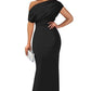 👗Women's Elegant Solid Color Strapless Slim Long Dresses