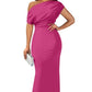👗Women's Elegant Solid Color Strapless Slim Long Dresses