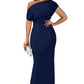 👗Women's Elegant Solid Color Strapless Slim Long Dresses