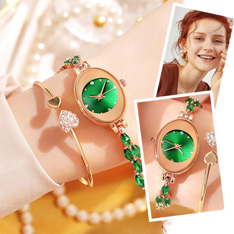 ✨2025 New Design🎀⌚Women's Colored Zircon Bracelet Watch