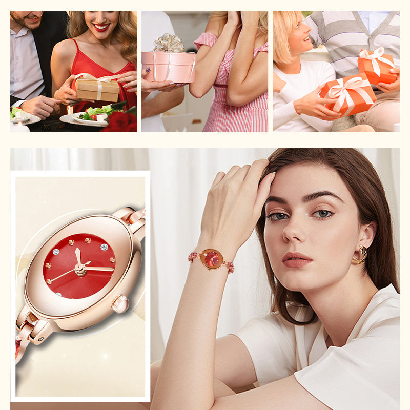 🎀⌚Womne's Colored Zircon Bracelet Watch