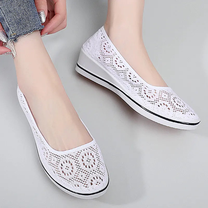 🌸 Hot Sale 50% OFF 👟Women's Breathable Wedge Non-Slip Casual Shoes