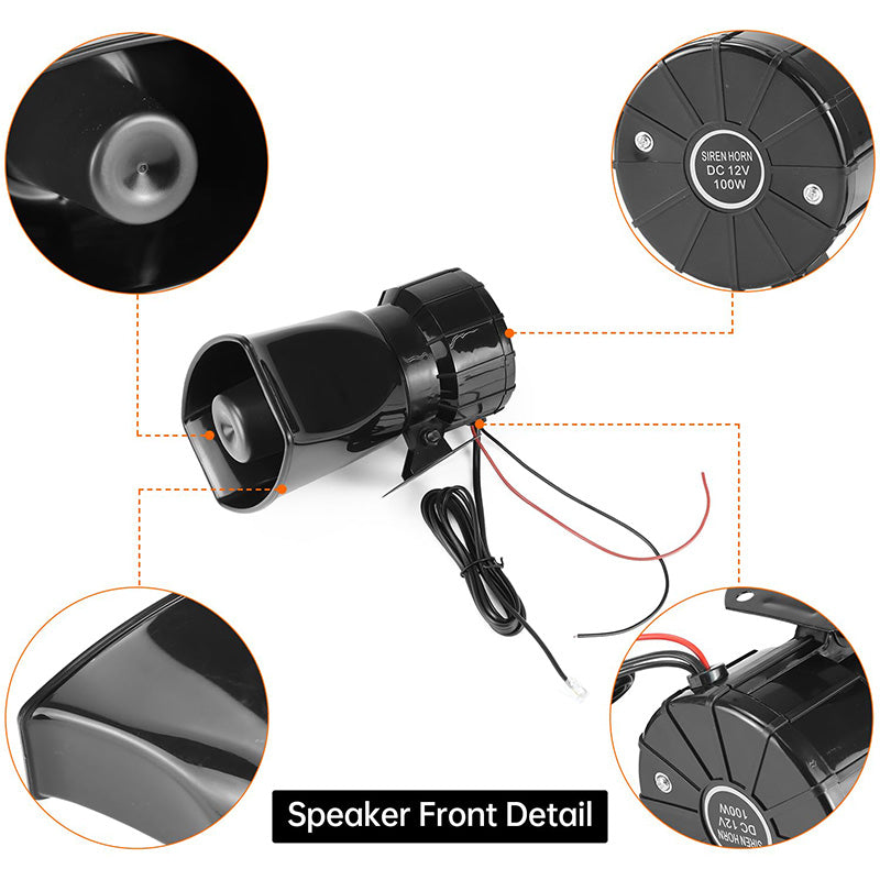 100W Alarm Horn Siren Shouting Speaker