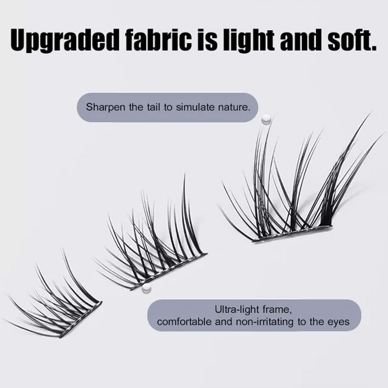 🦊👁️Self-Adhesive Fox-Eye Winged False Eyelashes✨ Charming Eye Look  Instantly Achievable